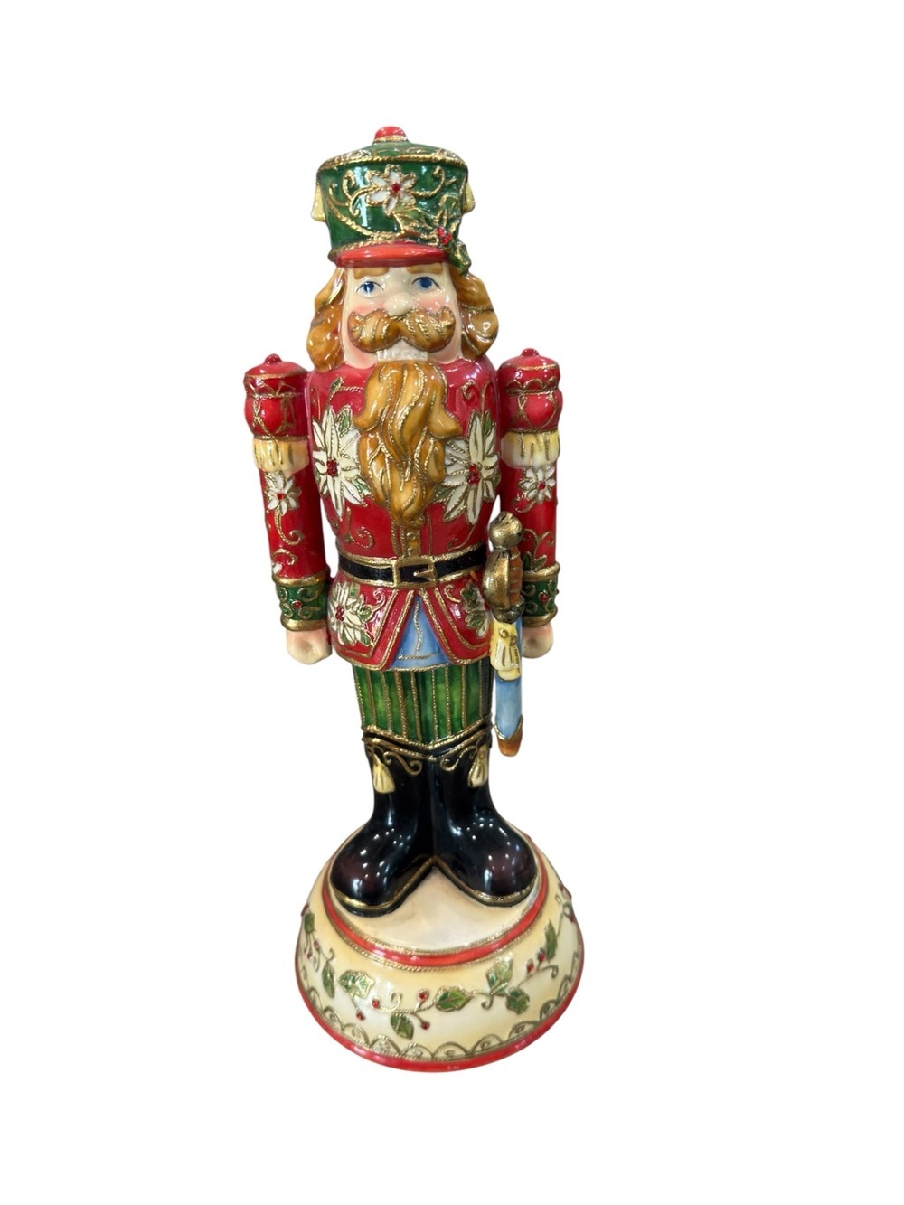 Christmas Wishes Nutcracker Roman Inc 10 inch Musical Roman Soldier Vintage